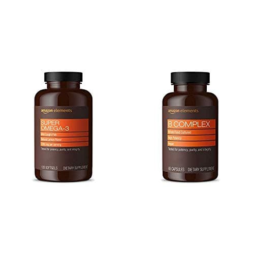 Amazon Elements Super Omega-3 ...ements B Complex (65 Capsules)