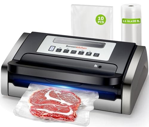 Bonsenkitchen VS4100 5-Function Vacuum Sealing Machine with Vacuum Hose, 2x 20ft Bag Rolls $55.99