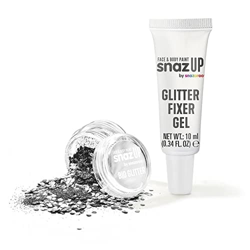 Snazaroo Bio Glitter Kits, 10ml (.34-oz) Tub, Silver
