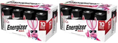 Energizer MAX C Batteries, Pre...(8 Battery Count), (Pack of 2)