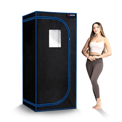 TopMaster Foldable Sauna Infra... Power, Max 140°F Sauna, Black