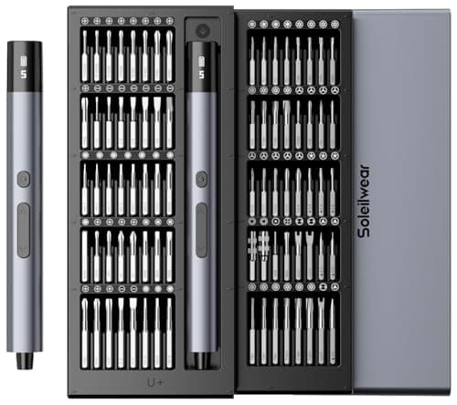 Soleilwear Mini Cordless Electric Precision Screwdriver w/ 80 Bit Set $20 + Free S&H