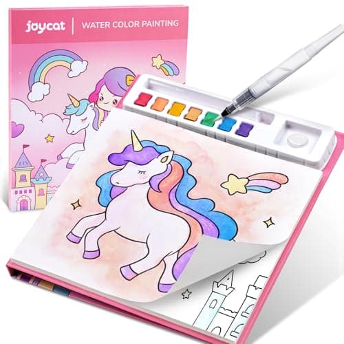 JoyCat Paint with Water Coloring Books for Toddlers, Watercolor Painting Sets for Kids Ages 3-5 4-8, Arts and Crafts Drawing Activities Toy Birthday Gifts for Boys Girls (Magical Pony)