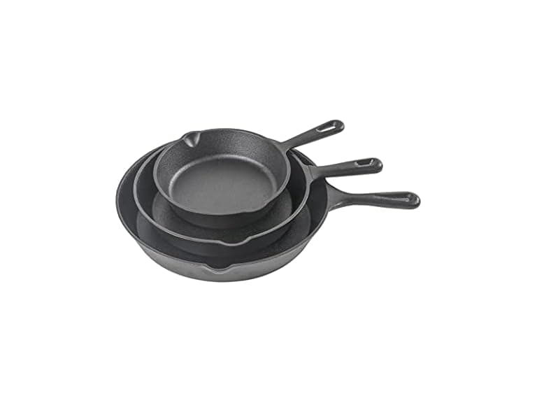 Commercial CHEF 3pc Cast Iron Skillet