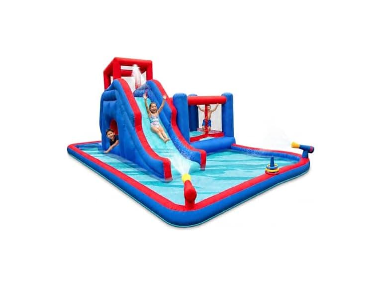 Sunny & Fun 2-in-1 Bounce & Blast Inflatable Water Slide Park