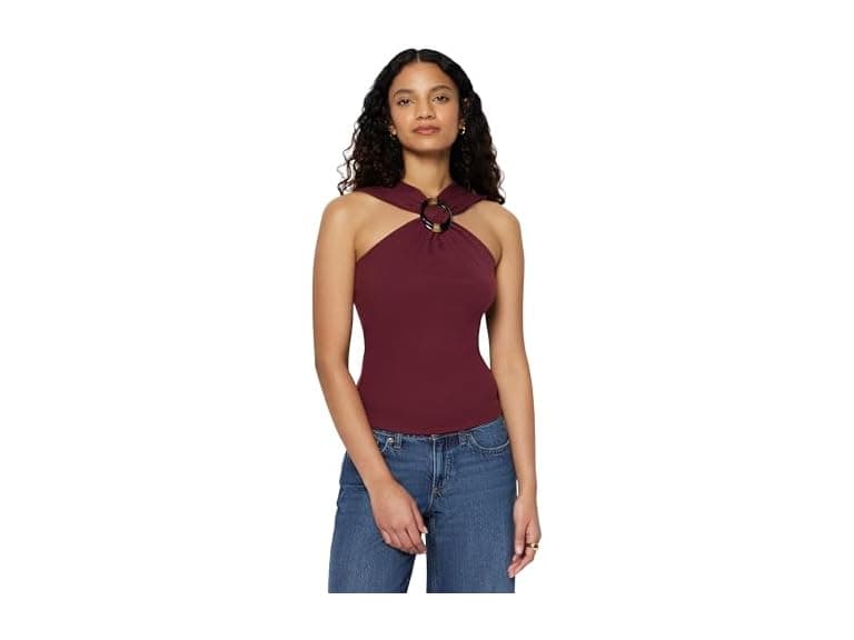 Amazon Essentials Women Slim-fit Ribbed Halter Top
