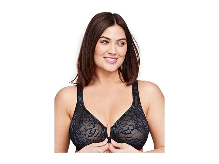Glamorise Women (46F) Full Figure Lacey T-Back Bra