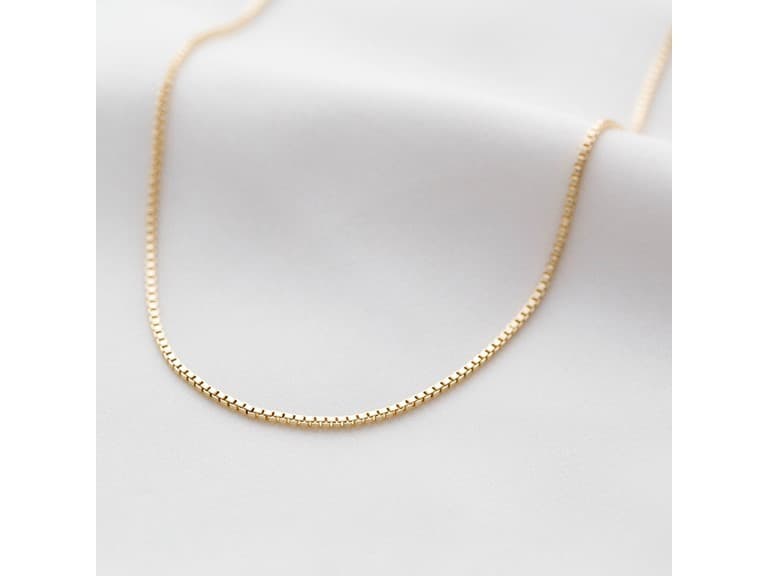 Yeidid 18K Gold Plated Box Chains