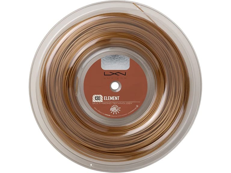 Luxilon Element 130 Tennis String - 200m Reel, Brown