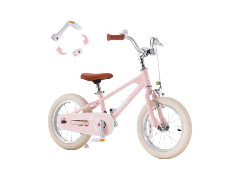 RoyalBaby EZ Kids Bike, 14 Inch, Pink
