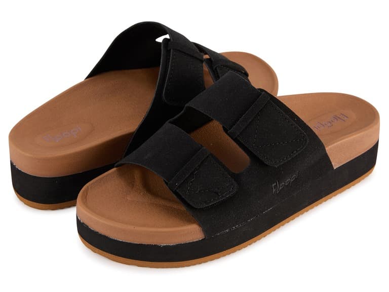 Floopi Womens Microsuede Wedge Slide