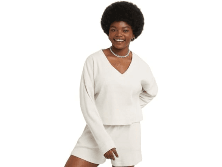 Hanes Women Originals Ottoman Crop Top
