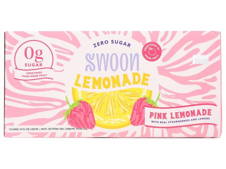 12PK Swoon Pink Lemonade, Zero Sugar, Low