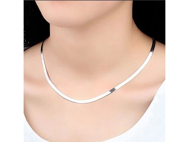 Yeidid 925 Herringbone Necklace 24-30"