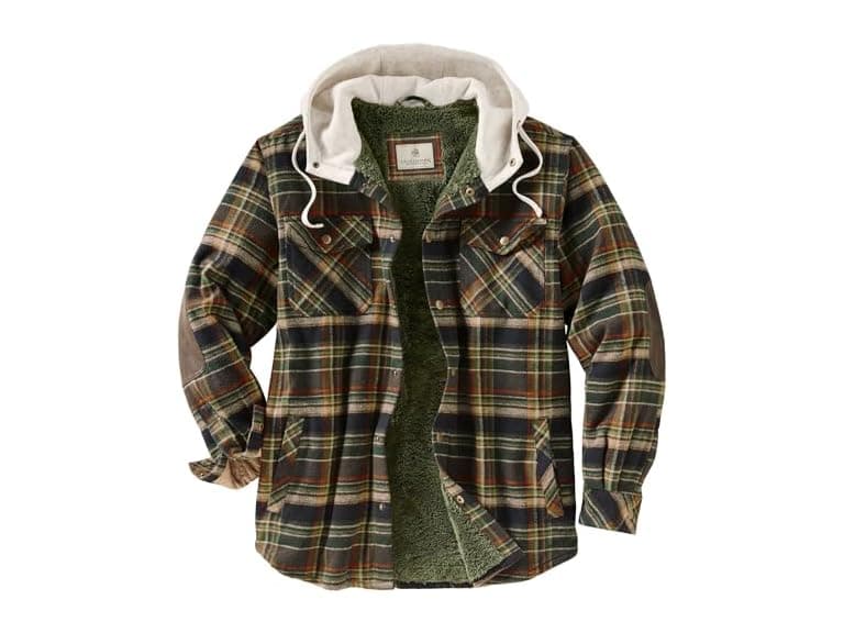 Legendary Whitetails Men Hooded Flannel Jacket