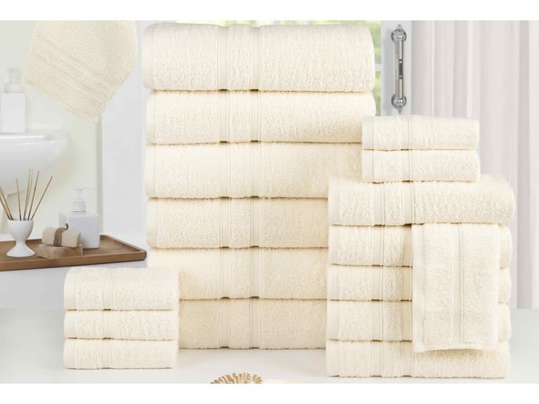 Bibb 18 Piece Egyptian Cotton Towel Set