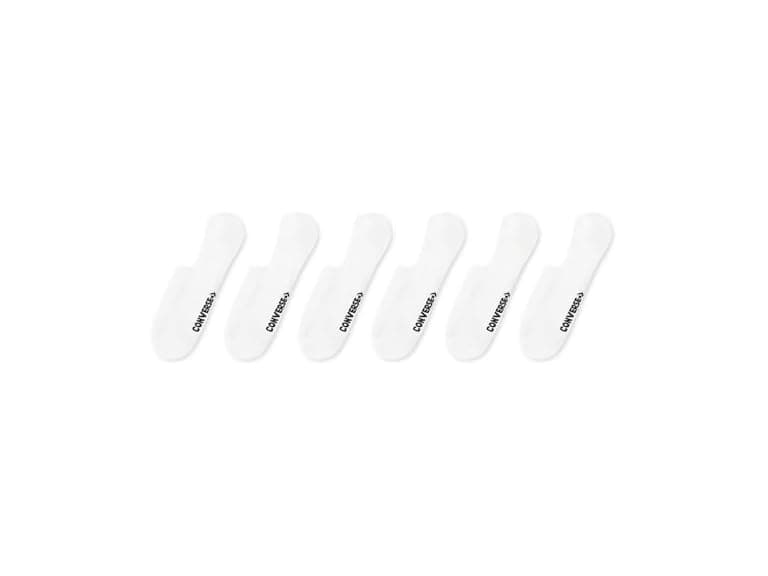 Converse Men's No-Show Sock, White/6-Pairs