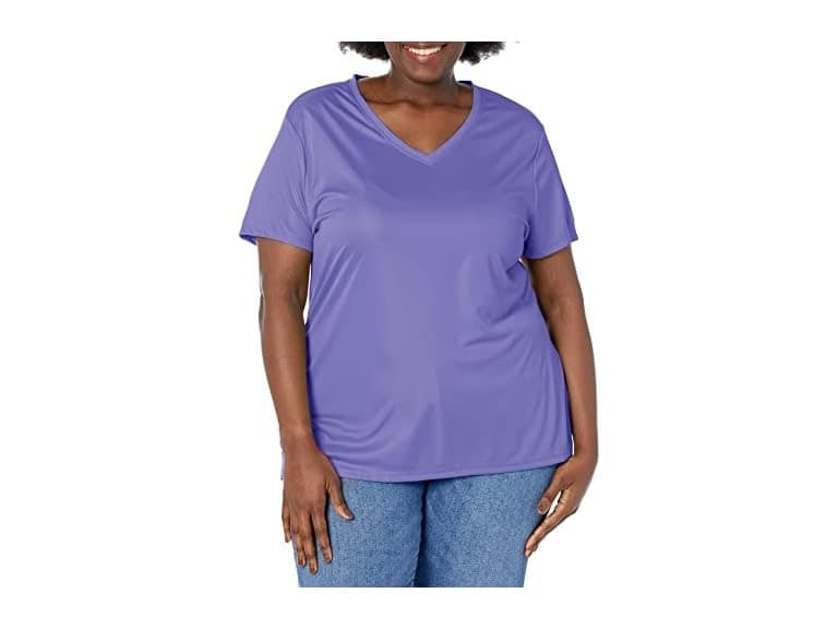 Just MY Size Women (2X) Dri V-Neck Shirt