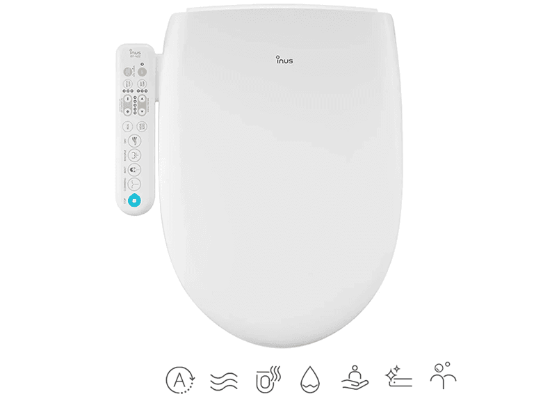 Inus N22 Electronic Bidet Heated Seat & Dryer, Elongated