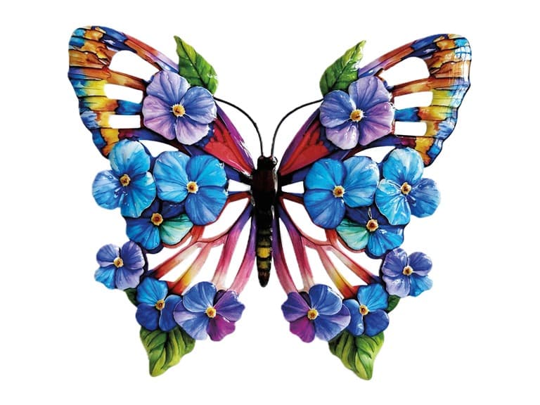 Iron 8" Butterfly Plaque