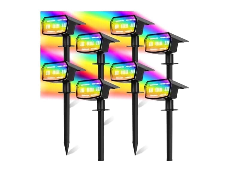 BesLowe Official 8-Pack Solar Spot Light