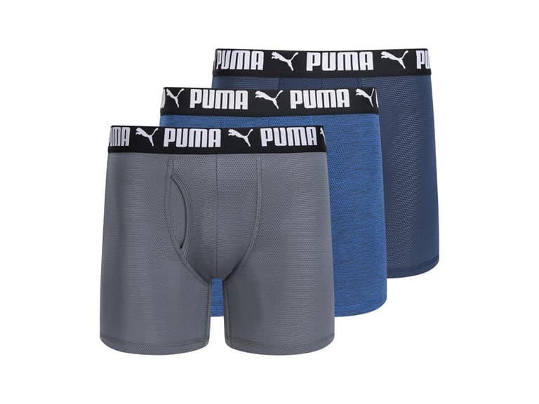 PUMA Men's 3-Pack Mesh Boxer Briefs
