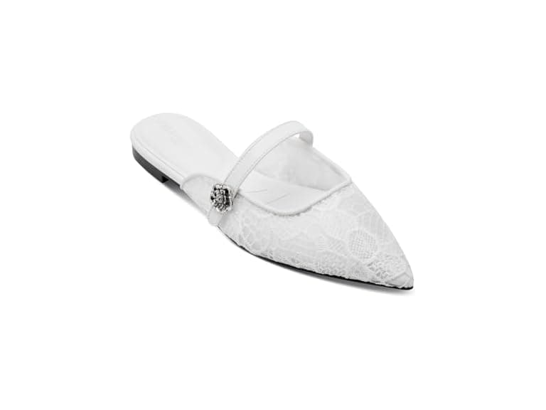 KARL LAGERFELD Women's Vadyn Pointed Toe Flat Loafer Mules