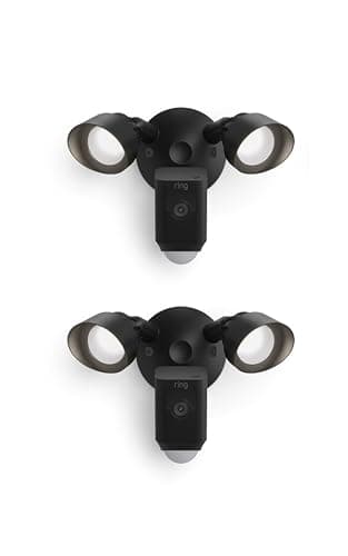 Ring Floodlight Cam Wired Plus...and floodlights, 2-pack, Black
