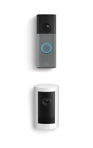 Ring Battery Doorbell (newest ...y with Outdoor Cam Plus, White