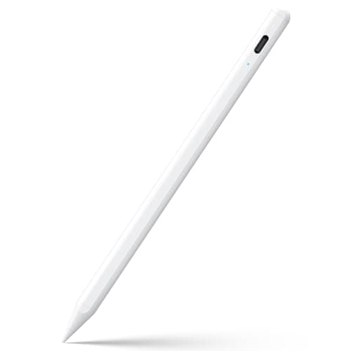 Stylus Pen for iPad 6-11th Gen 2X Fast Charge, Palm Rejection-White