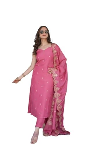 Readymade Embroidery Kurta Set with Dupatta Salwar Suit for Women