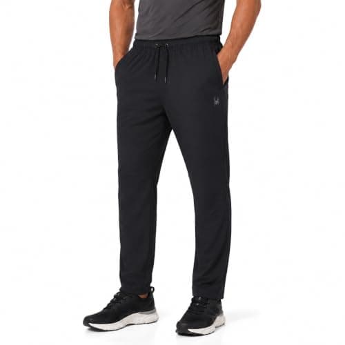 Spyder Mens Sweatpants - Lightweight Stretch Moisture Wicking Athletic Pants Mens Joggers with Pockets for Gym Workout Casual, Size Small, Black Ink
