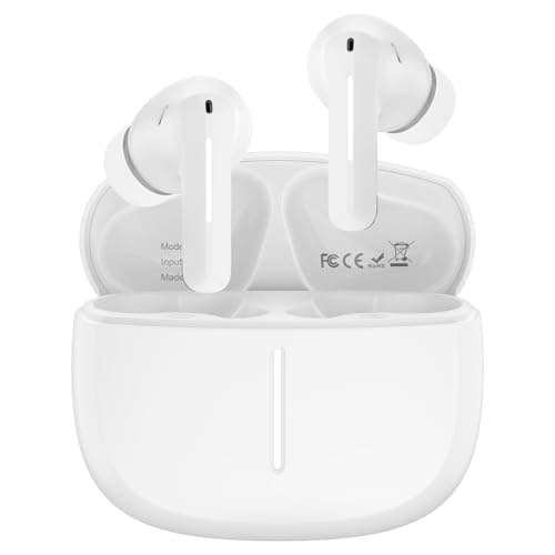 Wireless Earbuds,Bluetooth 5.3 Sport Headphones with Noise Cancelling Mic for iPhone 17 Pro Max/17/16/15,HiFi Stereo 60H Playback in Ear Buds with IPX7 Waterproof Earphones for Office/Running/Workout