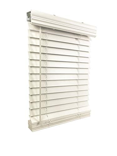 US Window And Floor 2" Faux Wo...less Blinds, 57.75 x 60, White