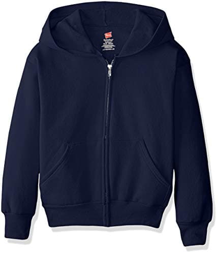 Hanes Big Boys' Eco Smart Fleece Zip Hood, Navy, X-Large