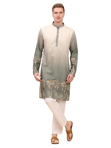 Pro-Ethic Style Developer Mens Indian Traditional Cotton Kurta Sets, Men Kurta Set Indian Wedding Dress New Outfit, Green
