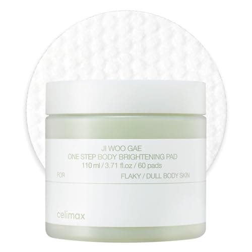 celimax ONE STEP Body Brightening Pad (60 pads) | with Green Tea & White Truffle, for Underarm, Knee & Elbow, Gentle Exfoliating & Hydrating Body Scrub, 110ml