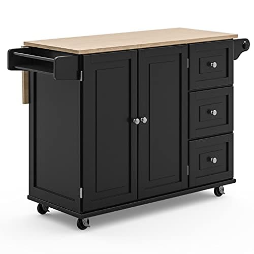 Homestyles Dolly Madison Black...h Wood Drop Leaf Breakfast Bar