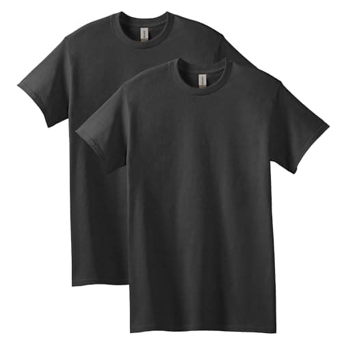 $6.96* | 2-Pk Men's Gilden Heavy Cotton Classic Fit T-Shirt (Black) at Amazon