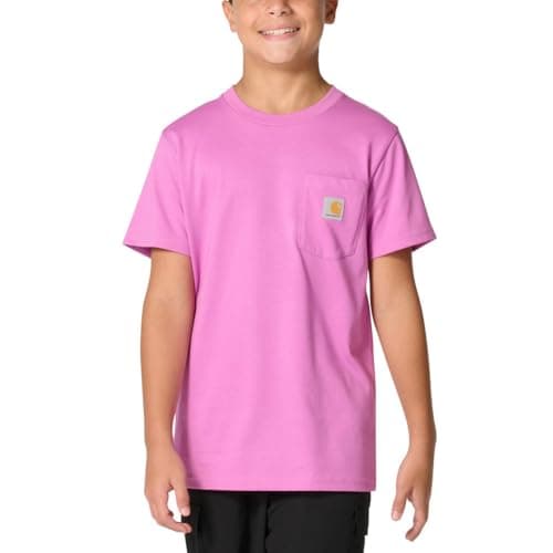 Carhartt Boys Short Sleeve Pocket T-Shirt, Bodacious, Large