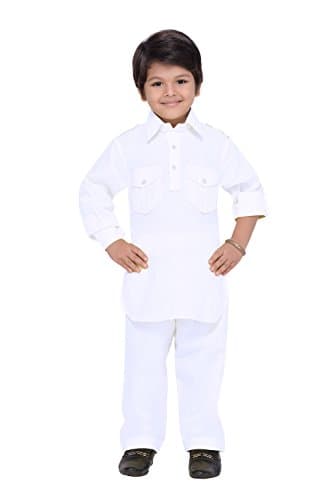 AJ DEZINES Boys India Ethnic Wear Pathani Suit for Kids || Diwali Outfit (11-12 Years) White