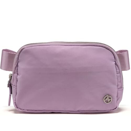 Pander Unisex Belt Bag Fanny Pack for Women with Adjustable Strap, Small Waist Pouch for Workout Running Traveling Hiking (Pale Lavender)