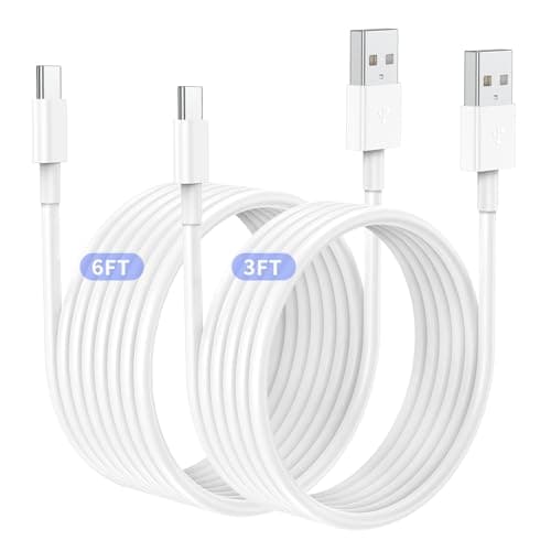 2-Pack 3'/6' Qalirvis USB-A to USB-C Car Play Charging Cable (White) $2.91 + Free Shipping w/ Prime or on $35+