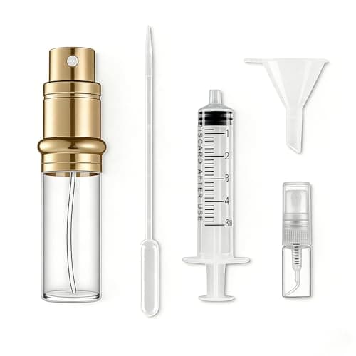 DIOHIO Atomizer Perfume Spray Bottle Refillable - 5ml Glass Inner Bottle with Premium Leather Case, Portable Travel Sprayer for Fragrance Lovers (Glass Bottle)