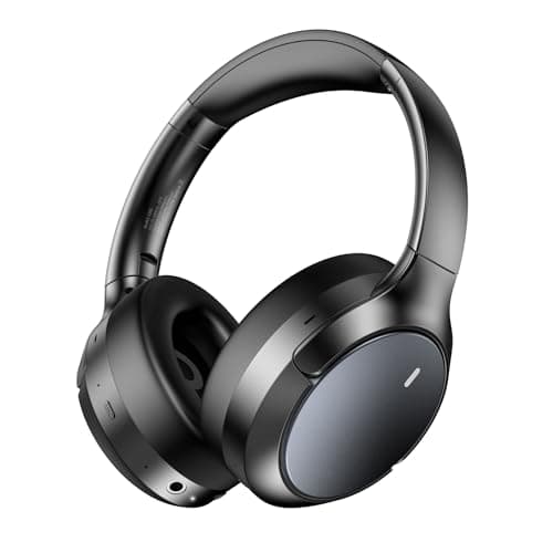 Hybrid ANC Wireless Over-Ear Headphones, 100H Playtime, Hi-Res Audio, Bluetooth 6.0, Multi-Mode Noise Cancellation, Comfort Fit, iOS & Android Compatible, Foldable Design, Travel-Friendly (Black)