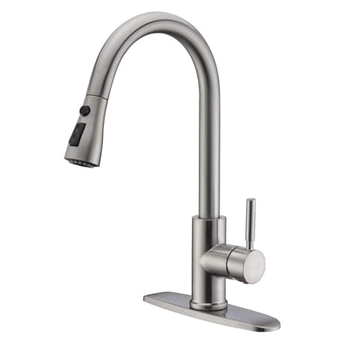 WEWE Single Handle High Arc Kitchen Faucet w/ Pull Down Sprayer $35 + Free S/H