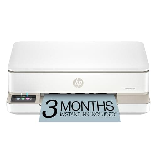 HP Envy 6155e Wireless All-in-One Color Inkjet Printer, Portobello, Print, scan, copy, Duplex printing Best-for-home, 3 month Instant Ink trial included, AI-enabled (714L5A)