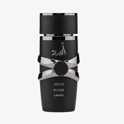 Lattafa Asad Elixir – Spicy, Woody, Amber, Warm – Eau de Parfum Spray Long-Lasting Fragrance for Men, 3.4 Ounce / 100 ml