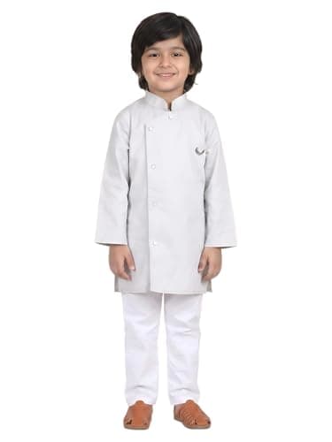 POLKA TOTS Boys Kurta Pajama | Full Sleeve Indian Kurta Dhoti | Indian Baby Clothes | Banaras Hindu Wear for Kids | 12-18 M