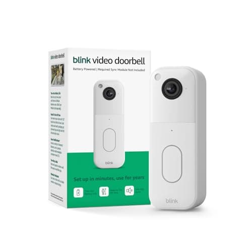 Blink Video Doorbell – Head-to-toe HD view, two-year battery life, and simple setup. Required Sync Module not included – Add-On (White)